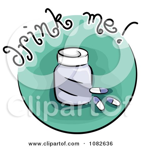Clipart Drink Me Medicine Blog Icon - Royalty Free Vector Illustration by BNP Design Studio
