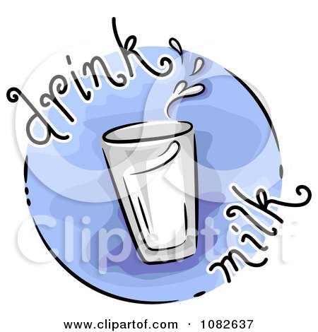 Clipart Drink Milk Nutrition Blog Icon - Royalty Free Vector Illustration by BNP Design Studio