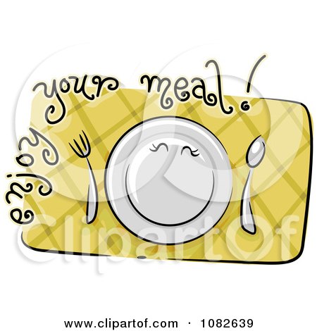 Clipart Enjoy Your Meal Nutrition Blog Icon - Royalty Free Vector Illustration by BNP Design Studio