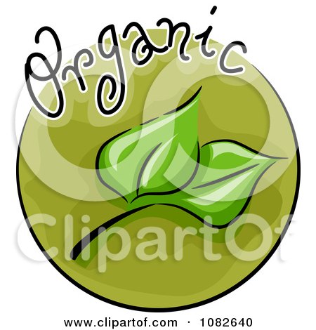 Clipart Organic Leaf Blog Icon - Royalty Free Vector Illustration by BNP Design Studio