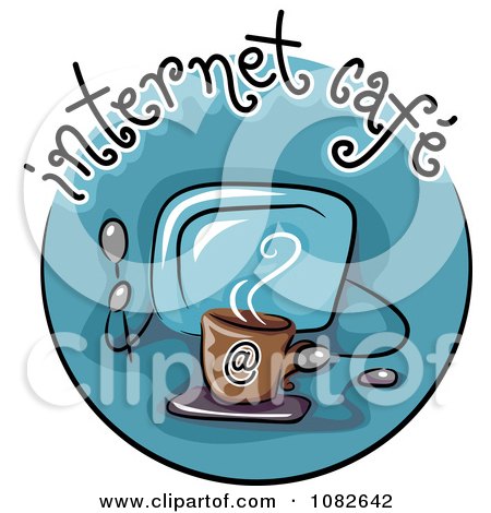 Clipart Internet Cafe Blog Icon - Royalty Free Vector Illustration by BNP Design Studio