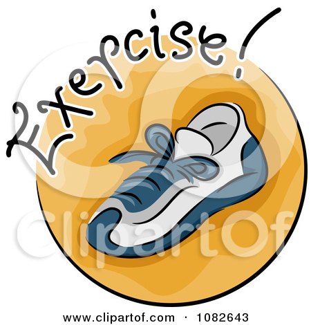 Clipart Exercise Sneaker Fitness Blog Icon - Royalty Free Vector Illustration by BNP Design Studio