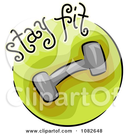 Clipart Stay Fit Dumbbell Fitness Blog Icon - Royalty Free Vector Illustration by BNP Design Studio