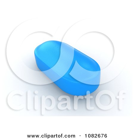 Clipart 3d Blue Pill - Royalty Free CGI Illustration by BNP Design Studio