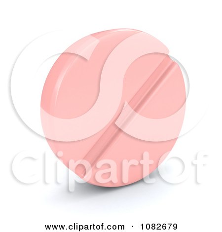 Clipart 3d Pink Pill - Royalty Free CGI Illustration by BNP Design Studio