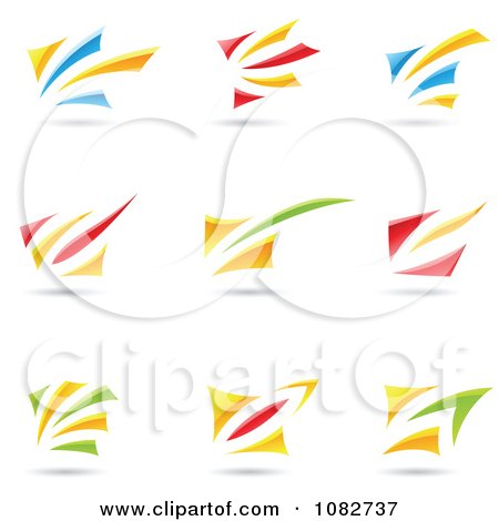Clipart Abstract Swoosh Logos - Royalty Free Vector Illustration by cidepix