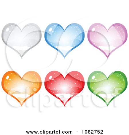 Clipart Colorful Snow Globe Hearts - Royalty Free Vector Illustration by Andrei Marincas