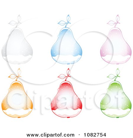 Clipart Colorful Snow Globe Pears - Royalty Free Vector Illustration by Andrei Marincas
