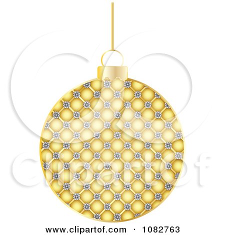 Clipart Golden Patterned Christmas Bauble - Royalty Free Vector Illustration by Andrei Marincas