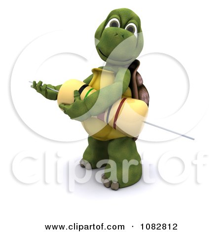 Clipart 3d Tortoise Holding A Transistor - Royalty Free CGI Illustration by KJ Pargeter