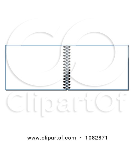 Clipart 3d Open Blank Spiral Notebook - Royalty Free Illustration by oboy