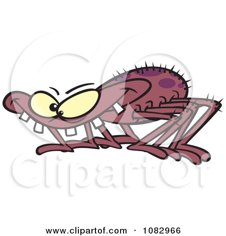 Clipart Toothy Spider - Royalty Free Vector Illustration by toonaday