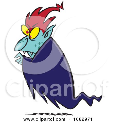 Clipart Floating Vampire - Royalty Free Vector Illustration by toonaday
