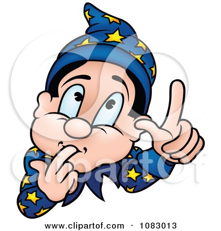 Clipart Wizard With An Idea - Royalty Free Vector Illustration by dero