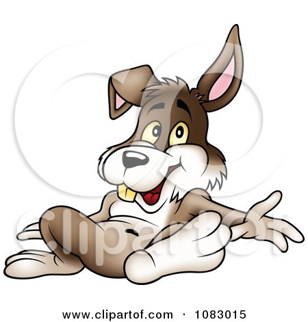 Clipart Happy Rabbit Sitting - Royalty Free Vector Illustration by dero
