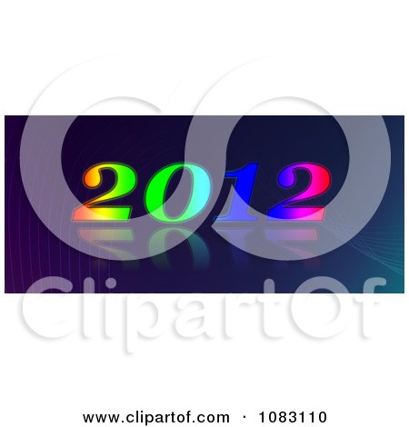 Clipart Colorful Happy New Year 2012 On A Gradient - Royalty Free Illustration by oboy