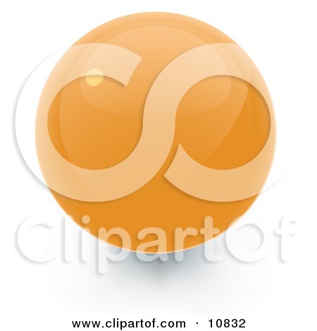 Clipart Illustration of a Yellow 3D Sphere Internet Button by Leo Blanchette