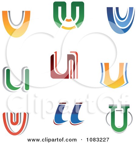 Clipart Letter U Logos - Royalty Free Vector Illustration by Vector Tradition SM