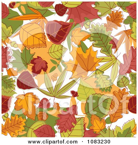 Clipart Background Of Autumn Leaves - Royalty Free Vector Illustration by Vector Tradition SM