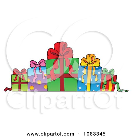 Clipart Christmas Gift Boxes - Royalty Free Vector Illustration by visekart