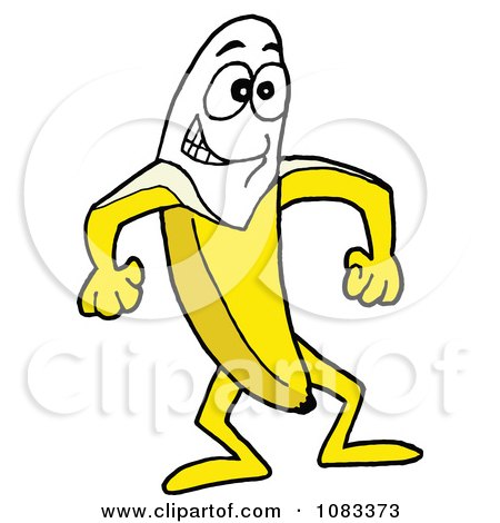 Clipart Strong Banana - Royalty Free Vector Illustration by LaffToon