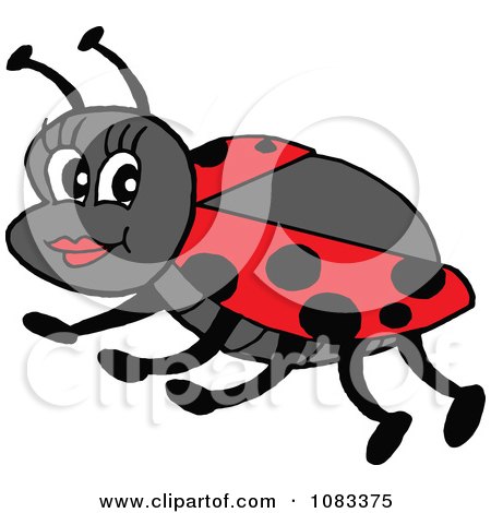 Clipart Pretty Ladybug - Royalty Free Vector Illustration by LaffToon