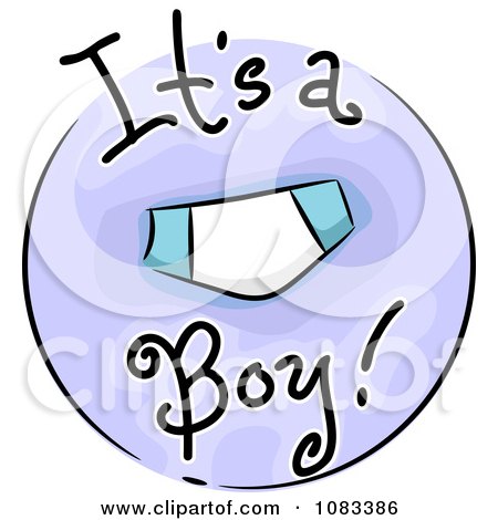 Clipart Its A Boy Baby Icon - Royalty Free Vector Illustration by BNP Design Studio