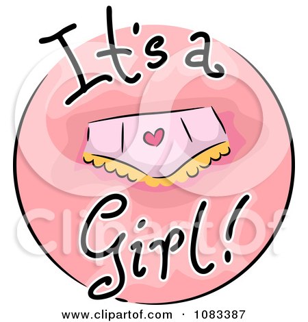 Clipart Its A Girl Baby Icon - Royalty Free Vector Illustration by BNP Design Studio