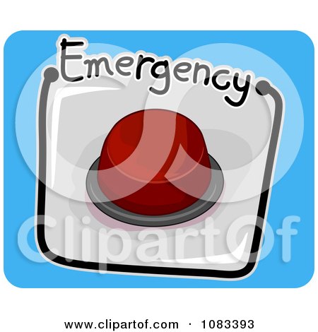 Clipart Emergency Push Button Icon - Royalty Free Vector Illustration by BNP Design Studio