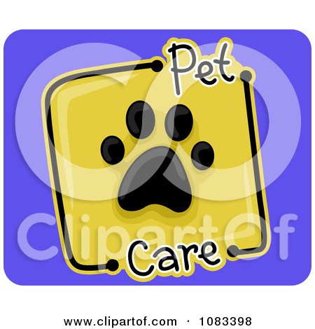 Clipart Pet Care Paw Print Icon - Royalty Free Vector Illustration by BNP Design Studio