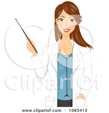 Clipart Doctor Giving A Presentation - Royalty Free Vector Illustration by BNP Design Studio