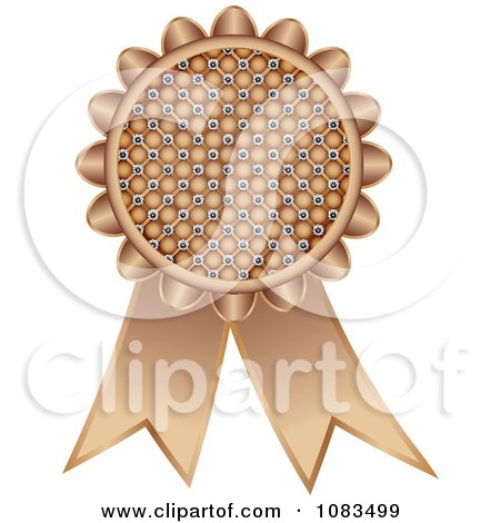 Clipart Bronze Medal Award Ribbon - Royalty Free Vector Illustration by Andrei Marincas