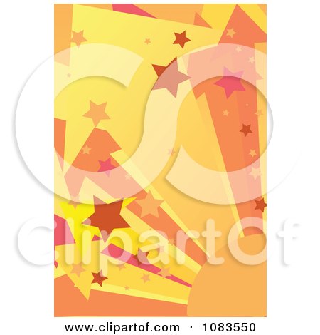 Clipart Background Of Orange And Pink Star Bursts - Royalty Free Vector Illustration by mayawizard101