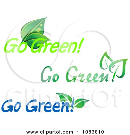 Clipart Go Green Icons - Royalty Free Vector Illustration by Vector Tradition SM