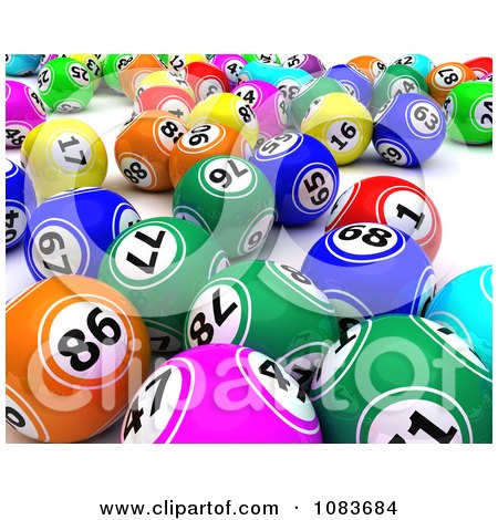 Clipart 3d Colorful Bingo Balls - Royalty Free CGI Illustration by KJ Pargeter
