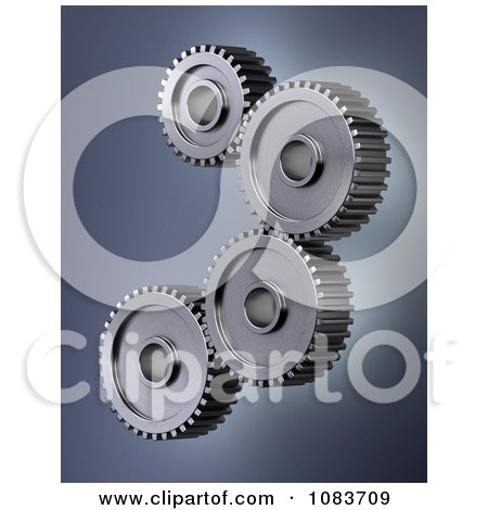 Clipart 3d Accuracy Mechanical Gear Cog Wheels 1 - Royalty Free CGI Illustration by stockillustrations