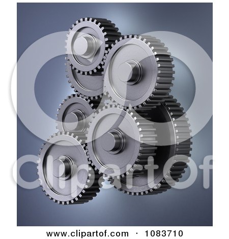 Clipart 3d Accuracy Mechanical Gear Cog Wheels 2 - Royalty Free CGI Illustration by stockillustrations