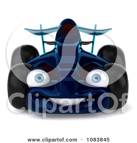 blue race car clipart