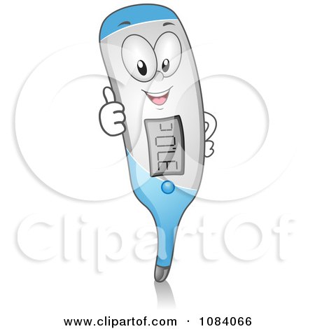 Clipart Happy Thermometer Character - Royalty Free Vector Illustration by BNP Design Studio