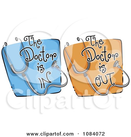 Clipart Your Doctor Is In And Out Website Icons - Royalty Free Vector Illustration by BNP Design Studio