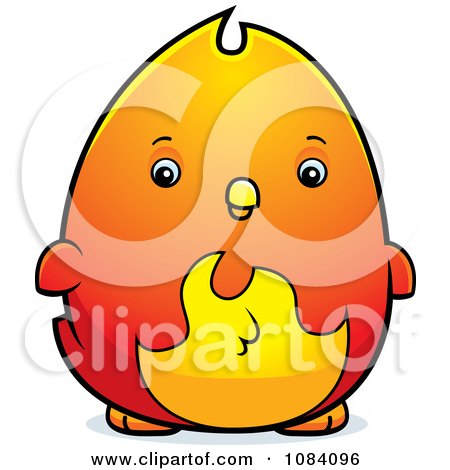 Clipart Chubby Phoenix Chick - Royalty Free Vector Illustration by Cory Thoman