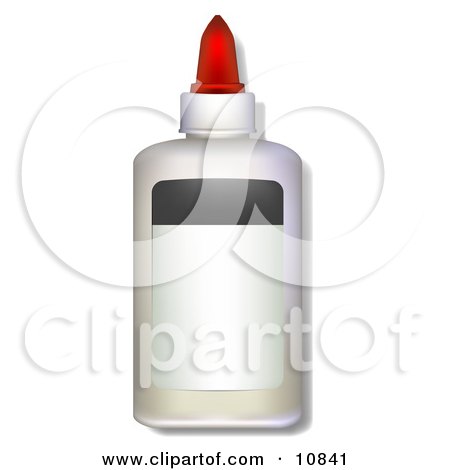 a Bottle of School Glue Clipart Illustration by Leo Blanchette