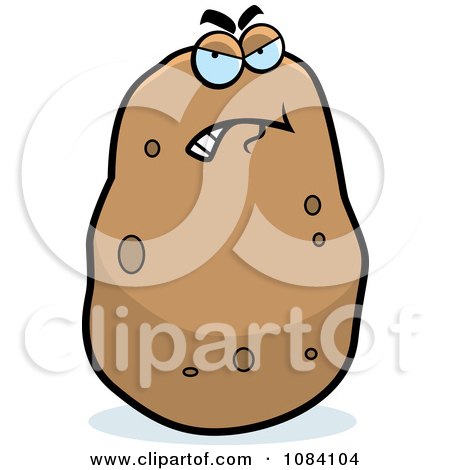 Clipart Angry Potato Character - Royalty Free Vector Illustration by Cory Thoman