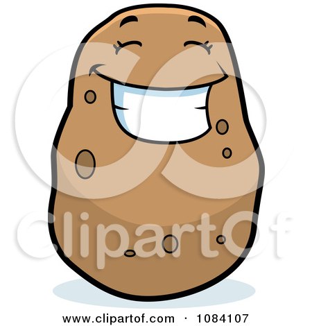 Clipart Smiling Potato Character - Royalty Free Vector Illustration by Cory Thoman