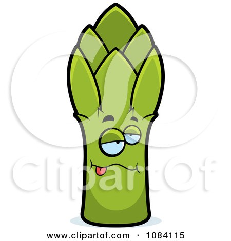 Clipart Sick Asparagus Character - Royalty Free Vector Illustration by Cory Thoman