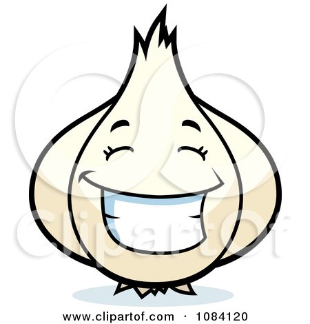 Clipart Happy Garlic Character - Royalty Free Vector Illustration by Cory Thoman