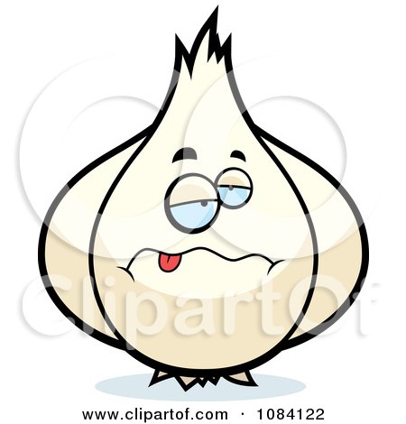 Clipart Sick Garlic Character - Royalty Free Vector Illustration by Cory Thoman
