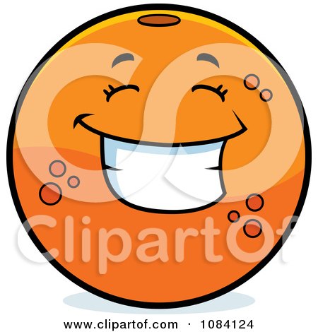 Clipart Happy Navel Orange Character - Royalty Free Vector Illustration by Cory Thoman