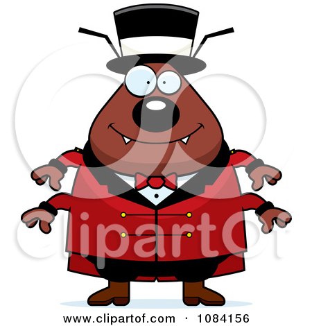 Clipart Chubby Flea Circus Master - Royalty Free Vector Illustration by Cory Thoman