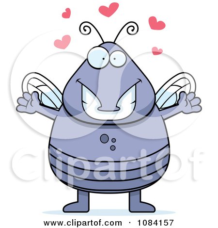 Clipart Loving Chubby Fly - Royalty Free Vector Illustration by Cory Thoman